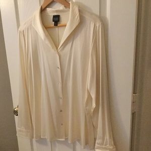 Eileen Fisher Cream Silk Blouse